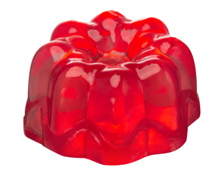 Red jelly, molded, isolated transparent png