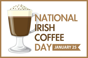 National Irish Coffee Day Banner Design