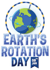 Happy earths rotation day banner design