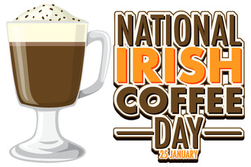National Irish Coffee Day Banner Design