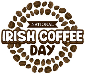 National Irish Coffee Day Banner Design
