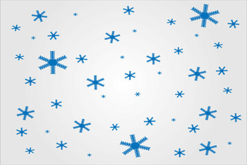 Vector snowflakes. Snowfall, on an isolated background
