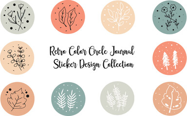 aesthetic journal sticker with soft and cute color design	