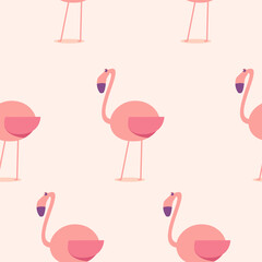 Cute flamingo pattern. flamingo illustration pattern. Flat Vector Illustration.

