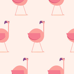 Cute flamingo pattern. flamingo illustration pattern. Flat Vector Illustration.
