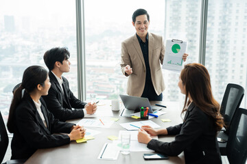 image of a group of Asian businessmen working together at the company
