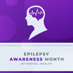 Epilepsy Awareness Month Celebration Vector Design Illustration for Background, Poster, Banner, Advertising, Greeting Card