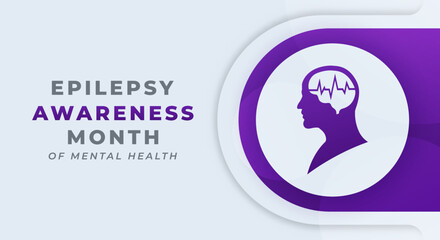 Epilepsy Awareness Month Celebration Vector Design Illustration for Background, Poster, Banner, Advertising, Greeting Card