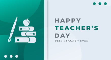 Happy Teachers Day Celebration Vector Design Illustration for Background, Poster, Banner, Advertising, Greeting Card