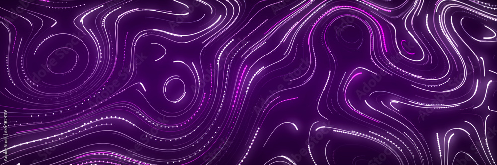 Poster futuristic digital data flow. the concept of a flexible structure of internet data in cyberspace. vi