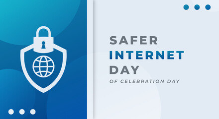 Happy Safer Internet Day Celebration Vector Design Illustration for Background, Poster, Banner, Advertising, Greeting Card