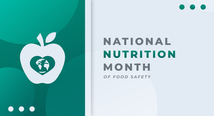 Happy National Nutrition Month Celebration Vector Design Illustration for Background, Poster, Banner, Advertising, Greeting Card - obrazy, fototapety, plakaty