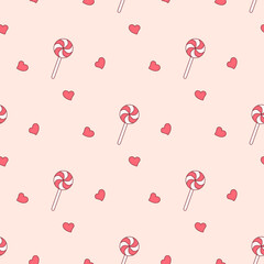 seamless pattern with hearts