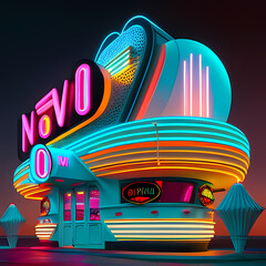 Modern Fantastic Illustration: A Dreamlike Scene of colorful Fantasy and detailed Glow