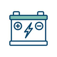 car battery icon vector design template in white background