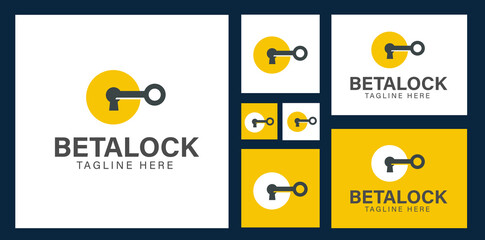 C Letter Creative lock logo design, vector