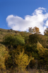 Fototapeta na wymiar Walking around Stoney Middleton on an autumn afternoon, Derbyshire, England