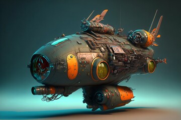 Un vaisseau spatial futuriste