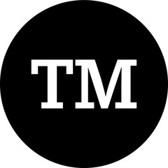 Copyright and registered trademark icon in black colors. Trademark right license and intellectual property sign.