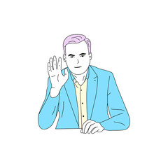 illustration of people waving in greeting