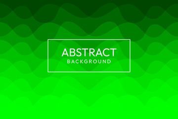 Abstract green gradient wave background vector design