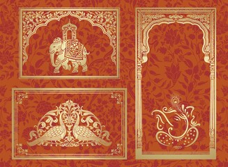 Obraz premium Hindu icons, Hinduism ,cultural heritage , India , Asia 