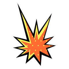 Illustration of comic explosion. Cartoon pop art creative image.