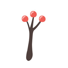 Berry Christmas Vector Icon