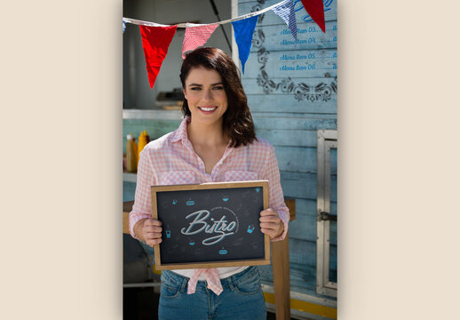 Food Chalkboard Mockup