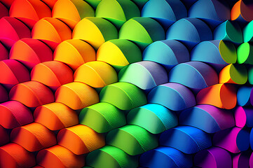 Fototapeta premium Seamless Abstract Colorful Design, texture, curvy and artistic Illustration pattern
