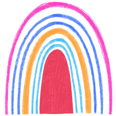 Obraz premium Paint brush cute rainbow line clipart. 