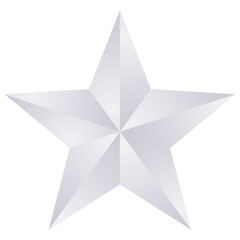 3d star on a white background	