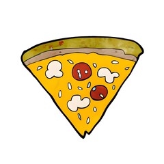 Draw a cartoon pizza. Generative AI.