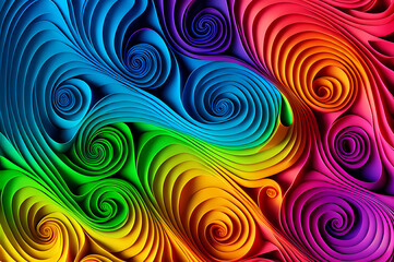 Seamless Abstract Colorful Design, texture, curvy and artistic Illustration pattern