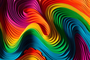 Obraz premium Seamless Abstract Colorful Design, texture, curvy and artistic Illustration pattern