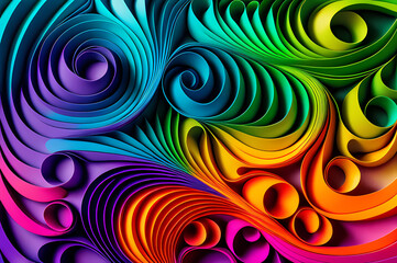 Seamless Abstract Colorful Design, texture, curvy and artistic Illustration pattern