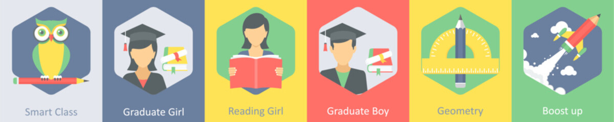 smart class, graduate girl, reading girl