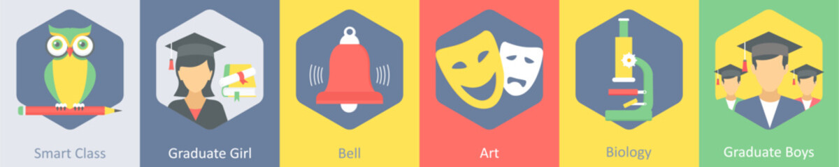 smart class, graduate girl, bell