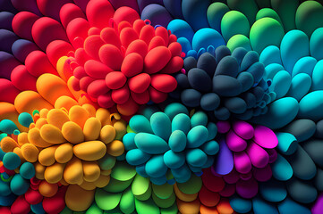 Seamless Abstract Colorful Design, texture, curvy and artistic Illustration pattern