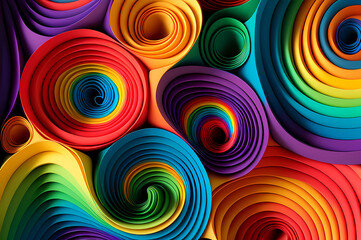 Seamless Abstract Colorful Design, texture, curvy and artistic Illustration pattern