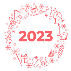 2023 New year Merry Christmas tree Winter Holiday