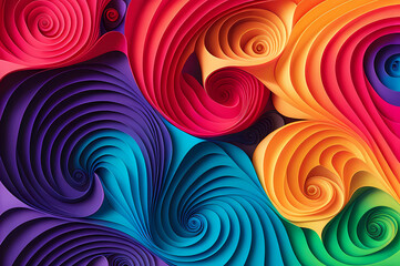 Seamless Abstract Colorful Design, texture, curvy and artistic Illustration pattern