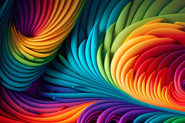 Naklejka premium Seamless Abstract Colorful Design, texture, curvy and artistic Illustration pattern