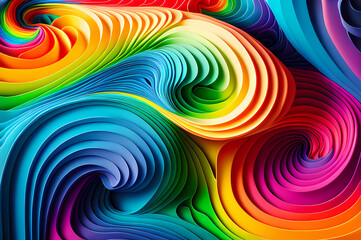 Seamless Abstract Colorful Design, texture, curvy and artistic Illustration pattern