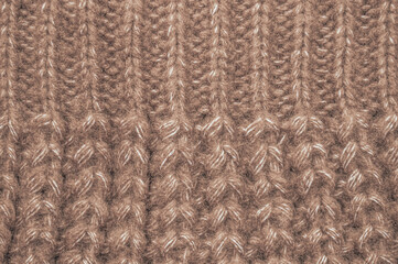 Handmade knit texture with macro woven threads.