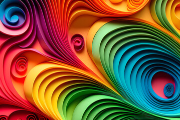Seamless Abstract Colorful Design, texture, curvy and artistic Illustration pattern
