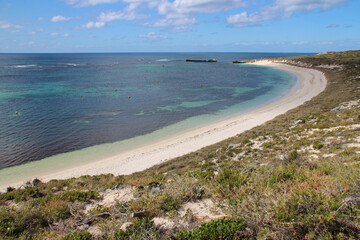 indian ocean at catherine bay at rottnest island (australia) 