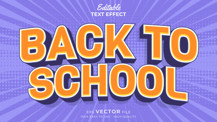 Back to school Text effect editable premium free download