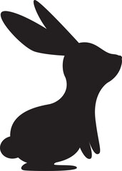 rabbit cartoon silhouette