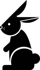 rabbit cartoon silhouette